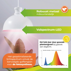 Biogreen LED plantenlamp Florabooster 500 - wit