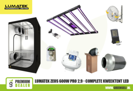 Complete kweektent LED - Lumatek Zeus 600W 2,9