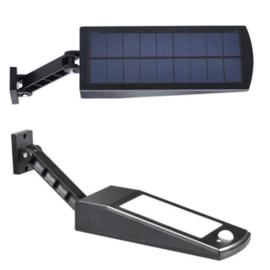 Solar wandlamp Paddle met bewegingssensor in zwart