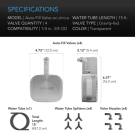 AC Infinity Auto-Fill Vlotterkit voor Zelfbewaterende Pot Base - AC-SPV3-4