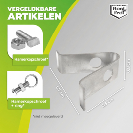 Biogreen V-klemmen voor kasprofielen RVS - 10 stuks