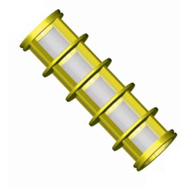 Losse FLD filterelementen (RVS, poly geel) 100 micron