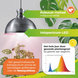 Biogreen LED plantenlamp Florabooster 500 - zink