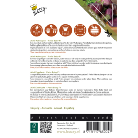 Buzzy Patio Veggies, Aubergine Patio Baby F1