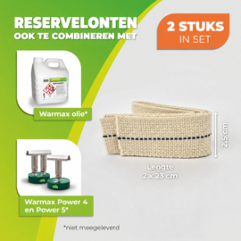 Biogreen Reservelonten voor Warmax Power 4 en Power 5 - 2 stuks