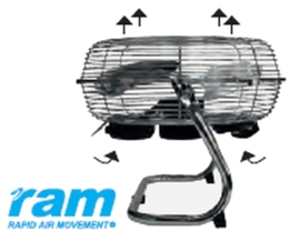 RAM Floor Air Circulator 23cm - 3 speed