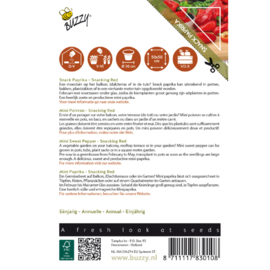 Buzzy Patio Veggies Snack paprika rood