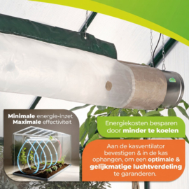 Biogreen Luchtverdeelslang 3 m voor kasverwarming