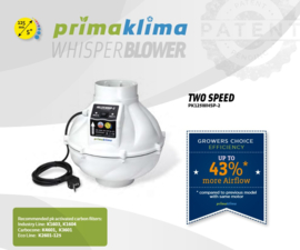 Prima Klima Whisper Blower 125mm 2 speed 480m3