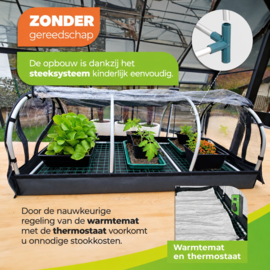 Biogreen Kweekkas Jumbo XXL met warmtemat en digitale thermostaat