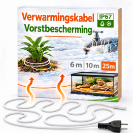 Biogreen Set bodemverwarmingskabel 25 m 320 W met Thermo2 thermostaat