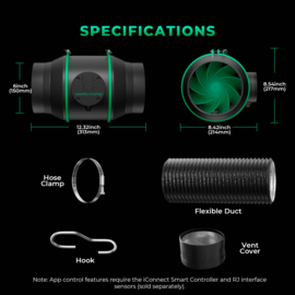 Mars Hydro iFresh 15 cm Inline Ventilator + Filter