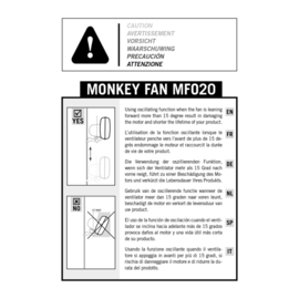 Secret Jardin Monkey Fan Oscillerende 20W - Ø21cm Ball Bearing