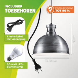 Biogreen LED plantenlamp Florabooster 500 - zink
