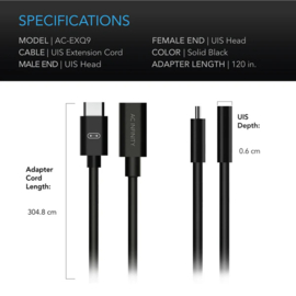 AC INFINITY UIS to UIS Verlengkabel 3 Meter M-F