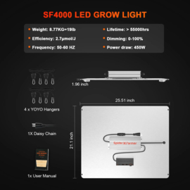 Spider Farmer SF4000 450W LED Grow Light