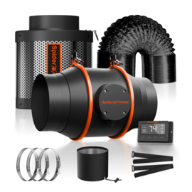 Spider Farmer 150mm Inline ventilator Filter set + Control pannel
