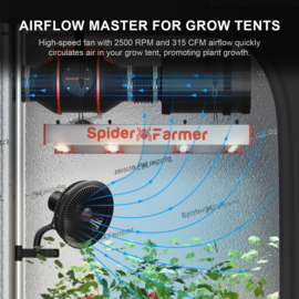 Spider Farmer 15cm Clip fan Ideaal voor kweektent