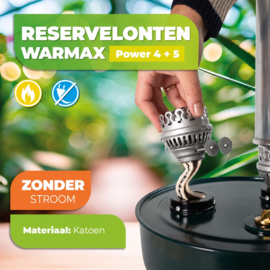 Biogreen Reservelonten voor Warmax Power 4 en Power 5 - 2 stuks