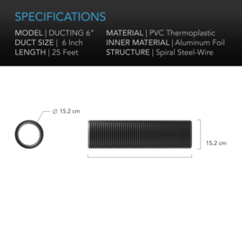AC INFINITY Flexibele luchtslang 150mm 4-laags