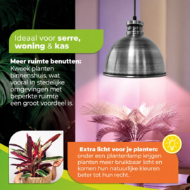 Biogreen LED plantenlamp Florabooster 500 - zink