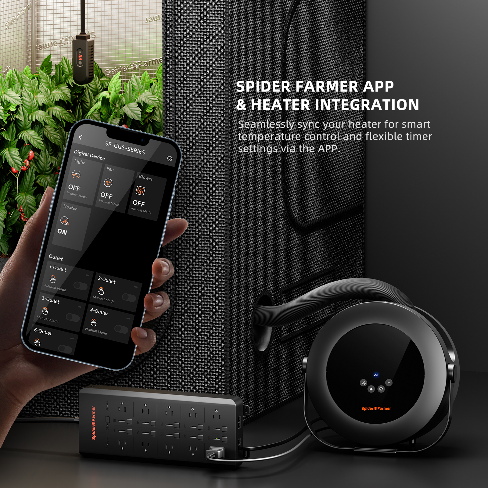 Spider Farmer kweek tent Heater – 530 W