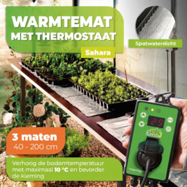 Biogreen Warmtemat Sahara 100 x 100 cm + digitale thermostaat