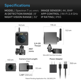 AC Infinity SPECTRON 7 Ai kweekcamera 4K met thermische imaging