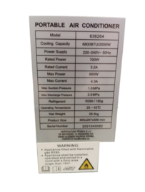 VDL Mobiele industriële airconditioner 2000 watt