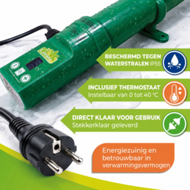 Biogreen Kasverwarming Vorstbeveiliger 135 W met digitale thermostaat