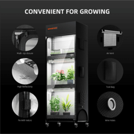 Spider Farmer 4-Laags Planten kast met 54W Grow LEDs