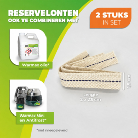 Biogreen Reservelonten voor Warmax Antifrost en Mini - 2 stuks