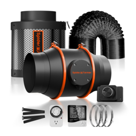 Spider Farmer 15cm Inline Fan Kit + Filter en Speed Controller