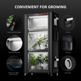 Spider Farmer 4-Laags Planten kast met 108W Grow LEDs