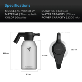 AC Infinity Automatic Water Sprayer 2 liter - AC-WSA20-W