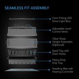 AC Infinity Humidity Dome Kweekset Verwarmingsmat + LED - AC-HMX5