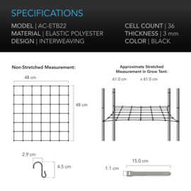 AC Infinity Trellis Net 60 x 60 cm - AC-ETB22