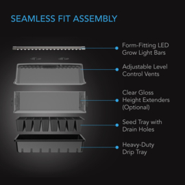 AC Infinity Stek kas met LED-balken en hoogteverlenging - AC-HDL5