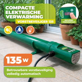 Biogreen Kasverwarming Vorstbeveiliger 135 W met digitale thermostaat