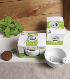 Grow your own pesto vijzel