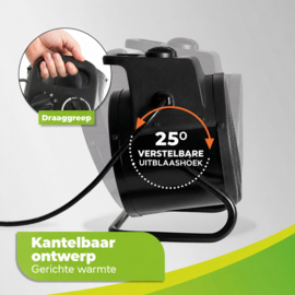 Biogreen Elektrische kasverwarming Malta 2.0 2000 W