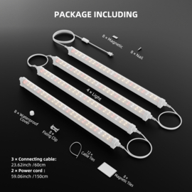 Spider Farmer LED Grow Light Strips 4x10 watt - Dimbaar