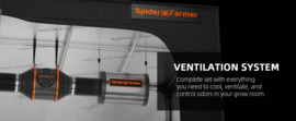 Spider Farmer 100mm Inline ventilator Filter set met Speed Control