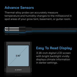 AC Infinity CLOUDCOM B1 Smart Thermo-Hygrometer- AC-CCB1