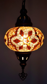 Mozaïek hanglamp Ø 16cm bruin/goud