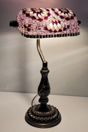 Bankierslamp roze mozaïek