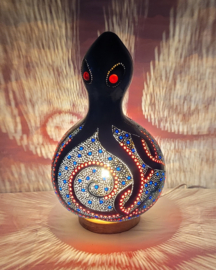 kalebaslamp "octopus blauw"