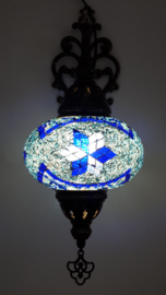 mozaïek wandlamp Ø 16cm blauw 4S