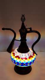 Mozaiek tafellamp "ibrik" multicolor
