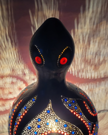 kalebaslamp "octopus blauw"